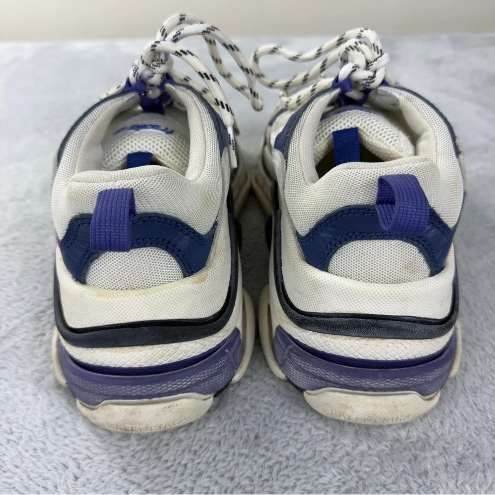 Balenciaga Triple S White Purple Women Size 7 - Picture 13 of 16